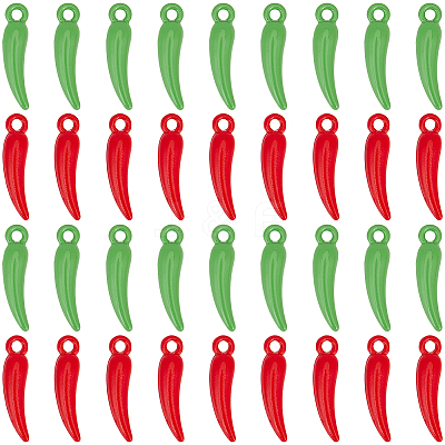 60Pcs 2 Colors Alloy Enamel Pendants ENAM-SC0005-94-1