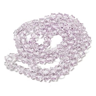 Baking Paint Transparent Glass Beads Strands X1-DGLA-A07-T8mm-KD03-1