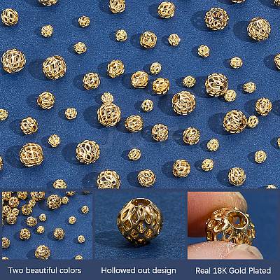 90Pcs 3 Styles Brass Beads KK-SC0007-94-1