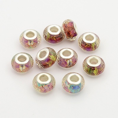 Faceted Resin European Beads RPDL-J015-11-1