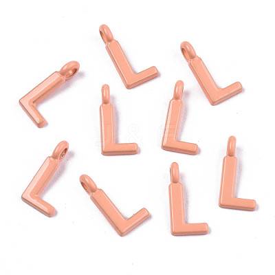 Spray Painted Alloy 2-Loop Link Pendants X-PALLOY-T075-48L-RS-1