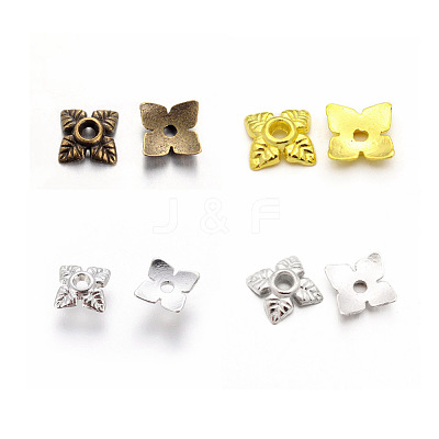 Tibetan Style Alloy Bead Caps TIBEB-Q018-M-LF-1