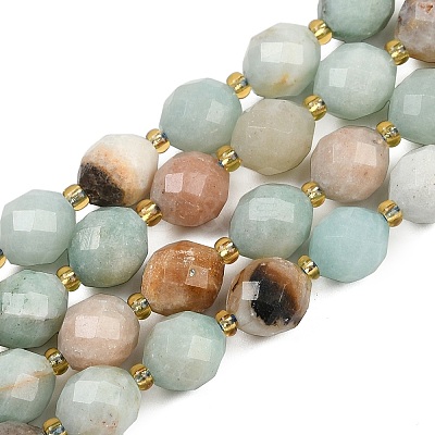 Natural Flower Amazonite Beads Strands G-N342-149I-02-1