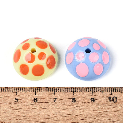 Opaque Acrylic Enamel Beads MACR-N018-13-1