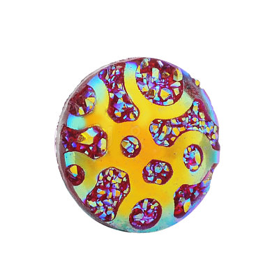 Druzy Resin Cabochons LS-CRES-Q191-HA025-8-1