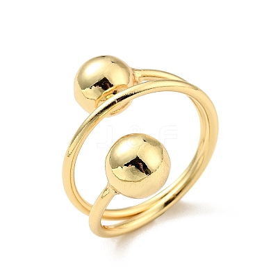 Brass Ball Triple Layer Wrap Ring for Women LS-RJEW-E046-22G-1