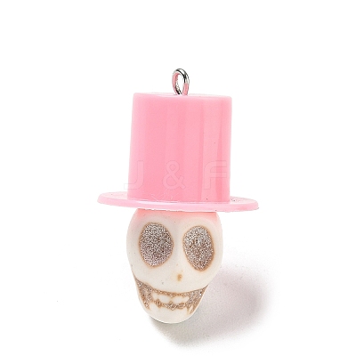 Halloween Opaque Resin Pendants RE-CBA098D-04P-B-1