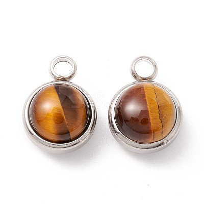 Natural Mixed Stone Charms G-K325-01P-1