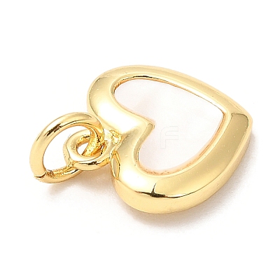 Rack Plating Brass Heart Charms KK-A185-24G-02-1