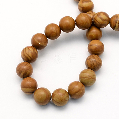 Natural Tigerskin Jasper Round Beads Strands G-S166-10mm-1