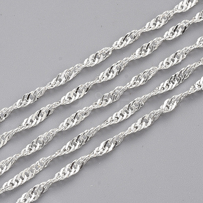 Soldered Brass Covered Iron Singapore Chains CH-S125-06A-S-1