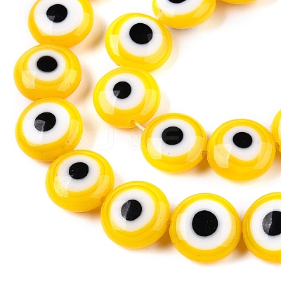 Handmade Evil Eye Lampwork Beads Strands LAMP-N024-27A-01-1
