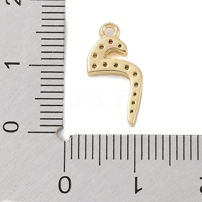 Rack Plating Brass Micro Pave Clear Cubic Zirconia Pendants KK-A224-03M-G-1
