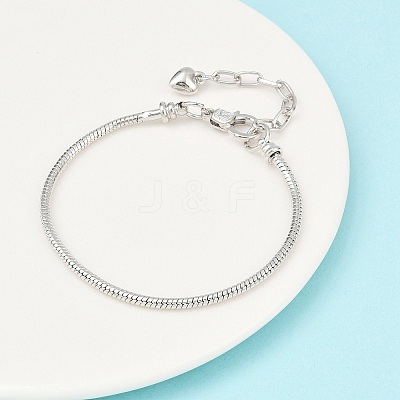 Brass European Style Bracelets for Jewelry Making X-KK-R031-06-1