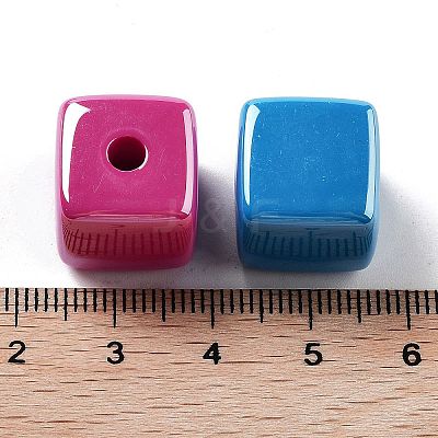 Opaque Acrylic Beads X-OACR-Z017-07B-1