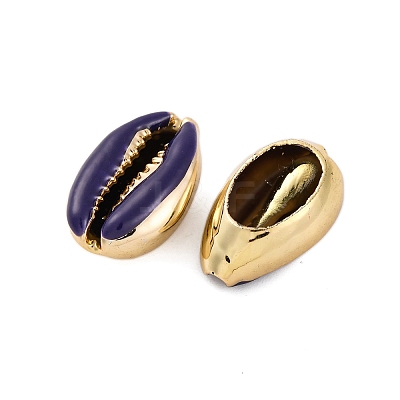 Electroplated Cowrie Shell Beads SSHEL-M023-05F-1