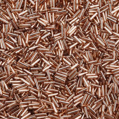 Plated Glass Bugle Beads SEED-S046-01B-39A-1