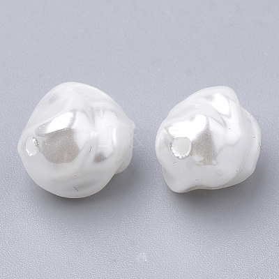 Eco-Friendly Plastic Imitation Pearl Beads X-MACR-T013-03-1