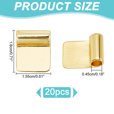 20Pcs Rack Plating Brass Glue-on Flat Pad Bails KK-AR0004-08-1