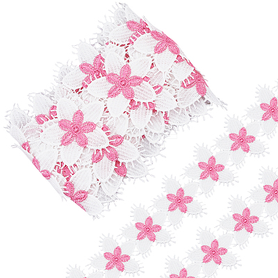 Flower Polyester Eyelash Lace Trim Ribbon OCOR-WH20003-03B-01-1