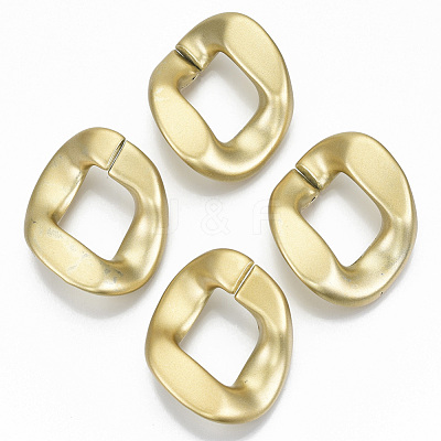Opaque Spray Painted Acrylic Linking Rings X-OACR-S021-63A-B01-1