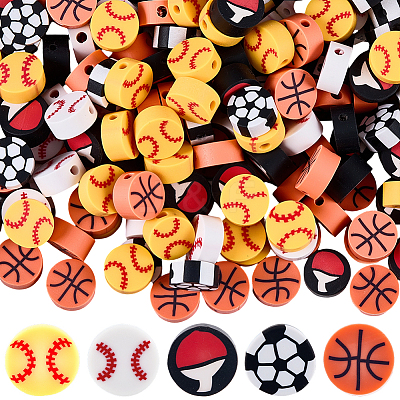 300Pcs 5 Styles Handmade Polymer Clay Beads CLAY-PA0001-30-1
