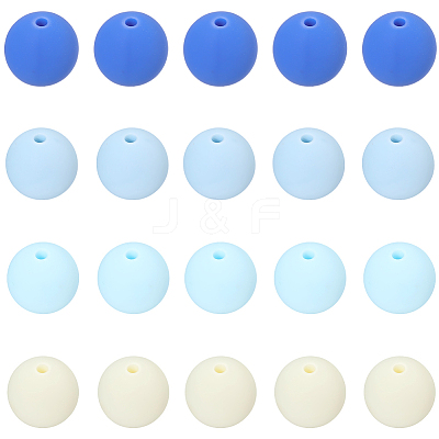 Rubberized Style Imitated Silicone Acrylic Beads MACR-PA0001-06A-02-1