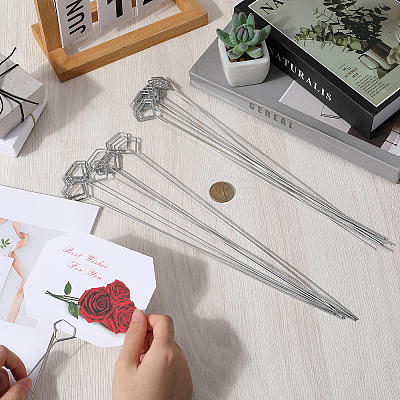 10Pcs Iron Spiral Name Card Holder LS-IFIN-WH20007-03B-1