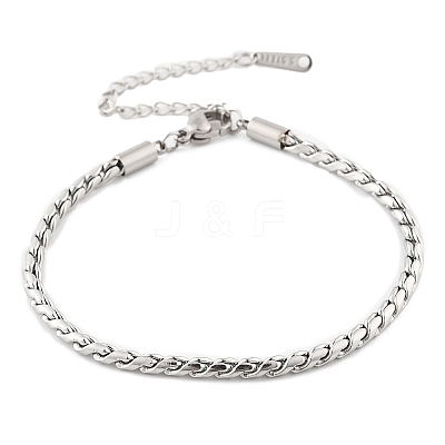 304 Stainless Steel Rope Chain Bracelets for Women LS-BJEW-Q051-04P-1