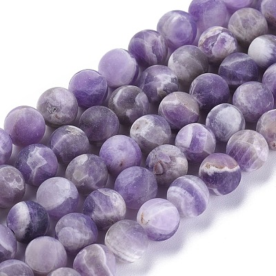 Natural Amethyst Beads Strands G-I288-A01-8mm-1