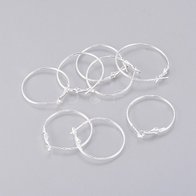 Brass Hoop Earrings X-EC108-1NFS-1