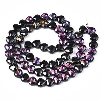 Electroplate Glass Beads Strands EGLA-S188-14-C01-1