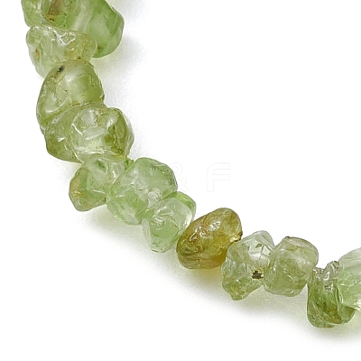 Natural Peridot Anklets AJEW-AN00592-09-1