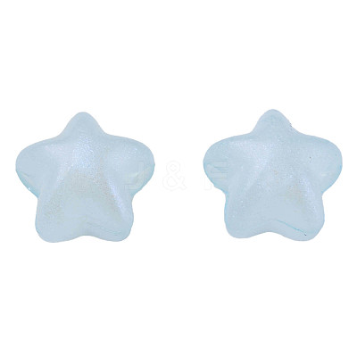 Rainbow Iridescent Plating Acrylic Beads CACR-N006-13-B01-1