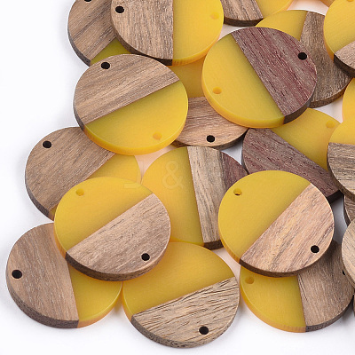 Resin & Walnut Wood Links connectors RESI-S367-02B-06-1
