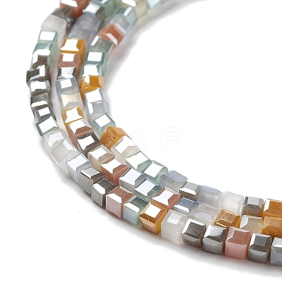 Gradient Color Electroplate Glass Bead Strands GLAA-E042-05-B05-1