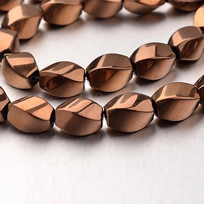 Electroplate Non-magnetic Synthetic Hematite Beads Strands G-F300-11B-08-1