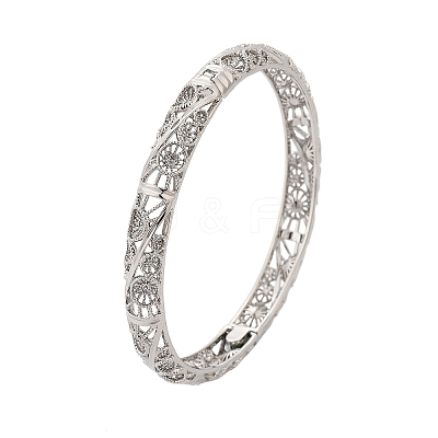 Brass Bangles for Women BJEW-D313-03P-1