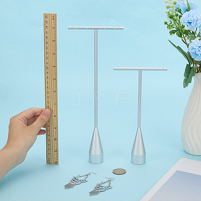 2 Sets 2 Styles Alloy T Bar Single Dangle Earring Display Stands EDIS-DR0001-13-1