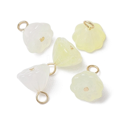 Acrylic Lotus Pendants PALLOY-JF02712-01-1