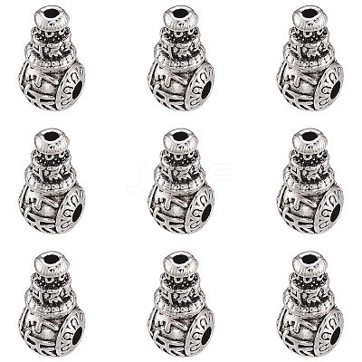 Tibetan Style Alloy Guru Bead Sets PALLOY-TAC0009-14AS-1