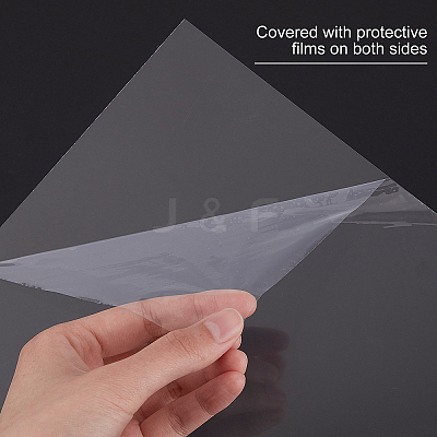 Transparent Plastic Board with Protective Paper for Photo Frame Replacement DIY-OC0003-74C-1