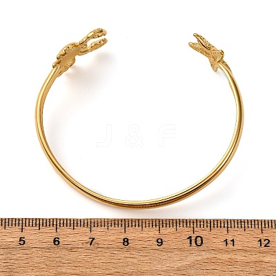 304 Stainless Steel Cuff Bangles for Women BJEW-C123-01A-G-1
