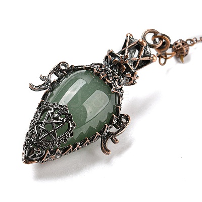Natural Green Aventurine Dowsing Pendulum Big Pendants G-H293-01R-06-1