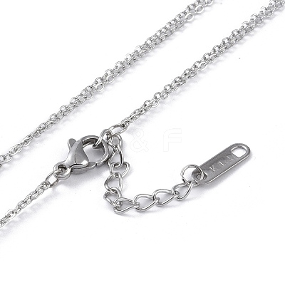 304 Stainless Steel Cable Necklaces NJEW-G081-08P-1