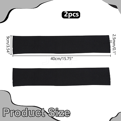 Polyester Elastic Fiber Ribbing Fabric for Cuffs Waistbands Neckline Collar Trim LS-SENE-WH0003-20B-1