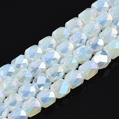 Electroplate Glass Beads Strands EGLA-N002-13-A14-1