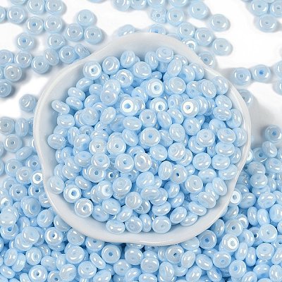 Opaque Colours Luster Glass Seed Beads SEED-P008-01C-09-1
