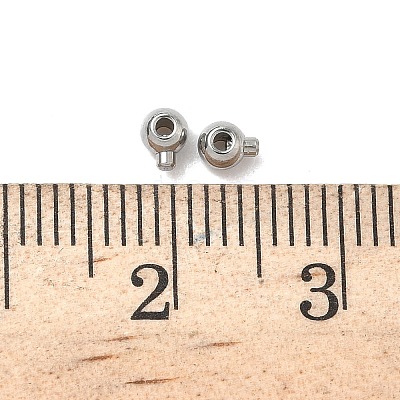 304 Stainless Steel Crimp Beads X-STAS-G361-02P-1