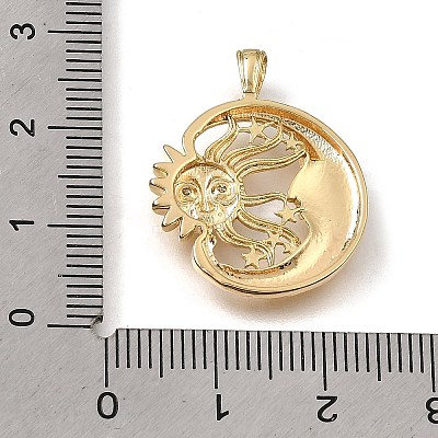 Brass Micro Pave Clear Cubic  Zirconia Pendants CU-CBA7960-13G-1